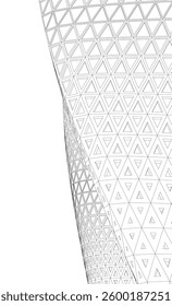 Parametric Architectural Structure – Futuristic Geometric Facade in Perspective