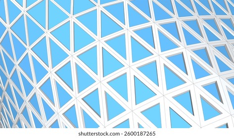Parametric Architectural Structure – Futuristic Geometric Facade in Perspective