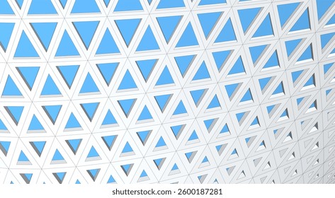 Parametric Architectural Structure – Futuristic Geometric Facade in Perspective