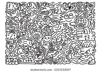 parametric voronoi diagram doodle graffiti