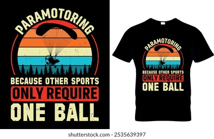 paramotor pilot t shirt design template