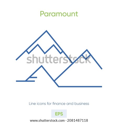 Paramount, mountains, peaks
Eagles, Hawks, Falcons icon set. Minimalist style in monoline vector. 