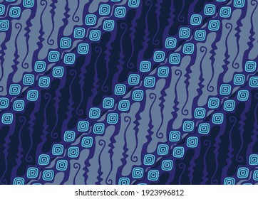 Parang Batik Design Development. Zeichnen Sie eine diagonale Linie, die von hoch zu niedrig verflochten ist und symbolisiert Kontinuität. Vektor EPS10