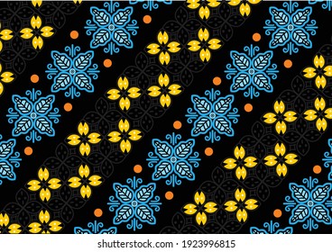 Parang Batik Design Development. Zeichnen Sie eine diagonale Linie, die von hoch zu niedrig verflochten ist und symbolisiert Kontinuität. Vektor EPS10