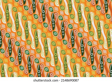 Parang Batik motifs combined with various motifs, Draw diagonal lines from high to low that are interwoven diagonally symbolizing continuity