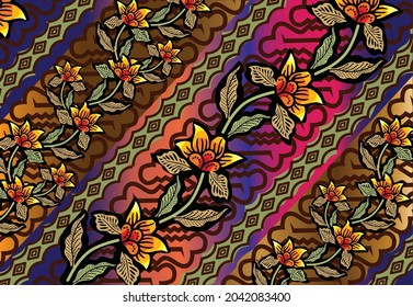 Parang Batik is one of the oldest batik motifs in Indonesia. This design is a development of the Parang Batik motif combined with floral motifs