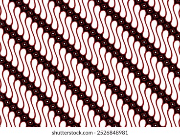 Parang Batik, Traditional batik pattern from the Indonesian island of Java. Batik pattern beautiful color combination ,Vector.