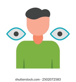 Paranoia Flat Icon Design For Personal nad Commercial Use