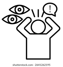 Paranoia icon simple flat icon vector symbol