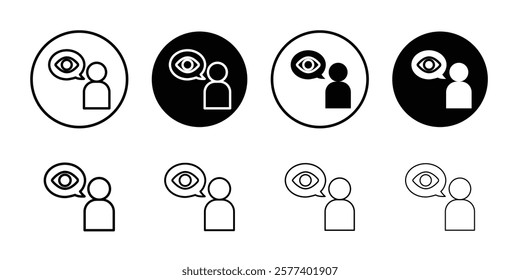 Paranoia icon Vector logo set flat