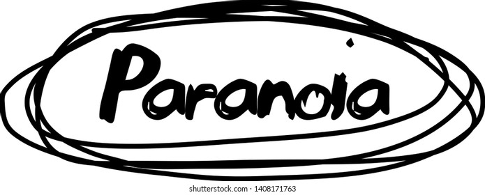 PARANOIA stamp on white isolated