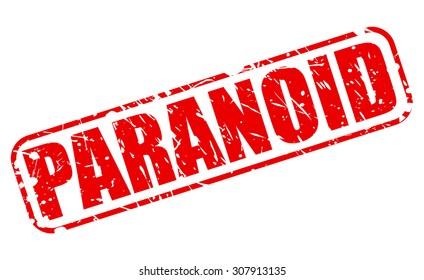 PARANOID red stamp text on white