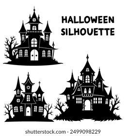 A Halloween Paranormal home shadow of a ghost castle.