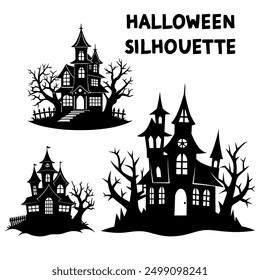 A Halloween Paranormal home shadow of a ghost castle.
