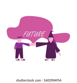 Paranormal illustrations are predicting. modern and purple style design. vector illustration.