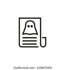 Paranormal rumors line icon. Article, news, headline. News concept. Vector illustration can be used for topics like broadcasting, headlines, breaking news