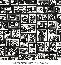 paranormal things, secret,crime - seamless vector background