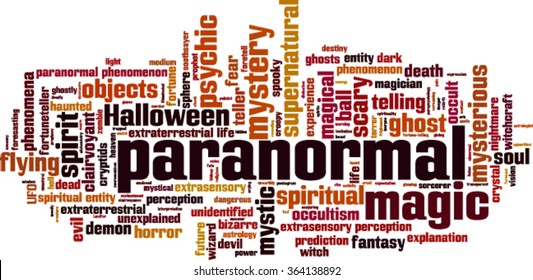 Paranormal word cloud concept. Vector illustration  svg
