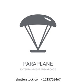 paraplane icon. Trendy paraplane logo concept on white background from Entertainment and Arcade collection. Suitable for use on web apps, mobile apps and print media.