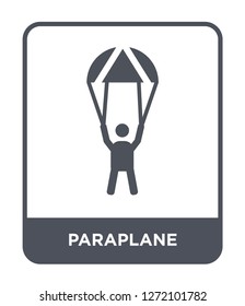 paraplane icon vector on white background, paraplane trendy filled icons from Entertainment and arcade collection, paraplane simple element illustration