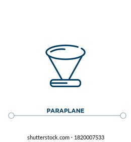 paraplane outline vector icon. simple element illustration. paraplane outline icon from editable entertainment concept. can be used for web and mobile
