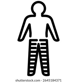 Ilustração do vetor de linha de ícone de paraplegia