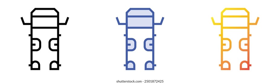 parapodium icon. Linear, Blue Fill and Gradient Style Design Isolated On White Background