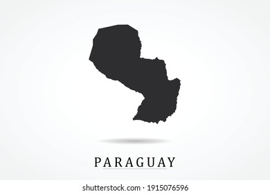 Paraquay Map on white background - Vector illustration eps 10