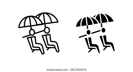 Parasailing Extreme Activity dual style icon set