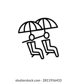 Parasailing Extreme Activity icon vector symbol illustration