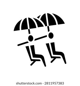 Parasailing Extreme Activity icon vector symbol illustration