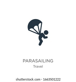 Parasailing icon vector. Trendy flat parasailing icon from travel collection isolated on white background. Vector illustration can be used for web and mobile graphic design, logo, eps10