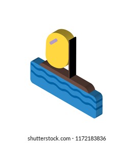 Parasailing isometric left top view 3D icon