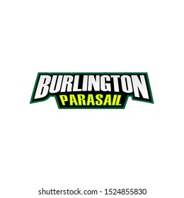 Parasailing sport logo in vector