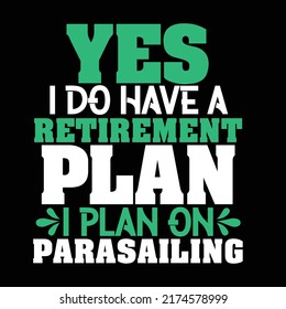 Parasailing typography t shirt design 