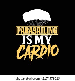 Parasailing typography t shirt design 