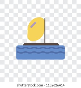 Parasailing vector icon isolated on transparent background, Parasailing logo concept