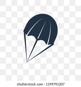Parasailing vector icon isolated on transparent background, Parasailing transparency concept can be used web and mobile