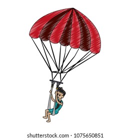 Parasailing Water sport scribble