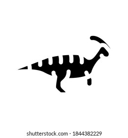 parasaurolophus dinosaur glyph icon vector. parasaurolophus dinosaur sign. isolated contour symbol black illustration