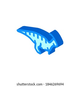 parasaurolophus dinosaur isometric icon vector. parasaurolophus dinosaur sign. isolated symbol illustration