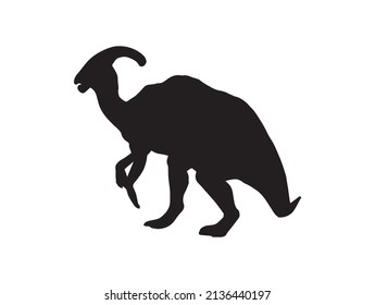 Parasaurolophus  , dinosaur on isolated background .