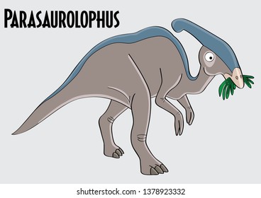 Parasaurolophus dinosaur vector