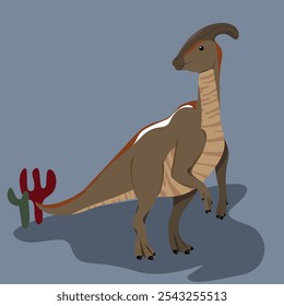 Parasaurolophus Herbivore Herbívoro de cabeça de torresmo, vive perto de fontes de água