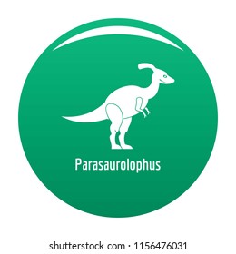 Parasaurolophus icon. Simple illustration of parasaurolophus vector icon for any design green