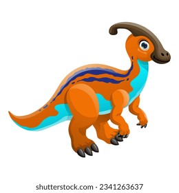 Parasaurus Cute Cartoon Character design for Kids