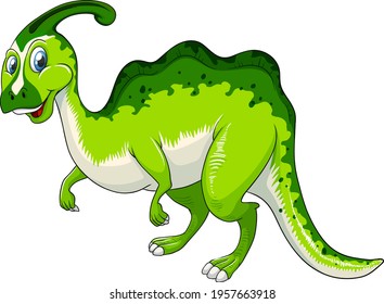 A Parasaurus dinosaur cartoon character illustration