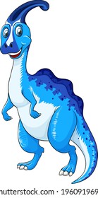 A Parasaurus dinosaur cartoon character illustration