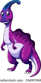 A Parasaurus dinosaur cartoon character illustration