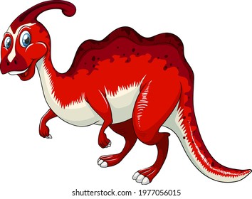 A Parasaurus dinosaur cartoon character illustration